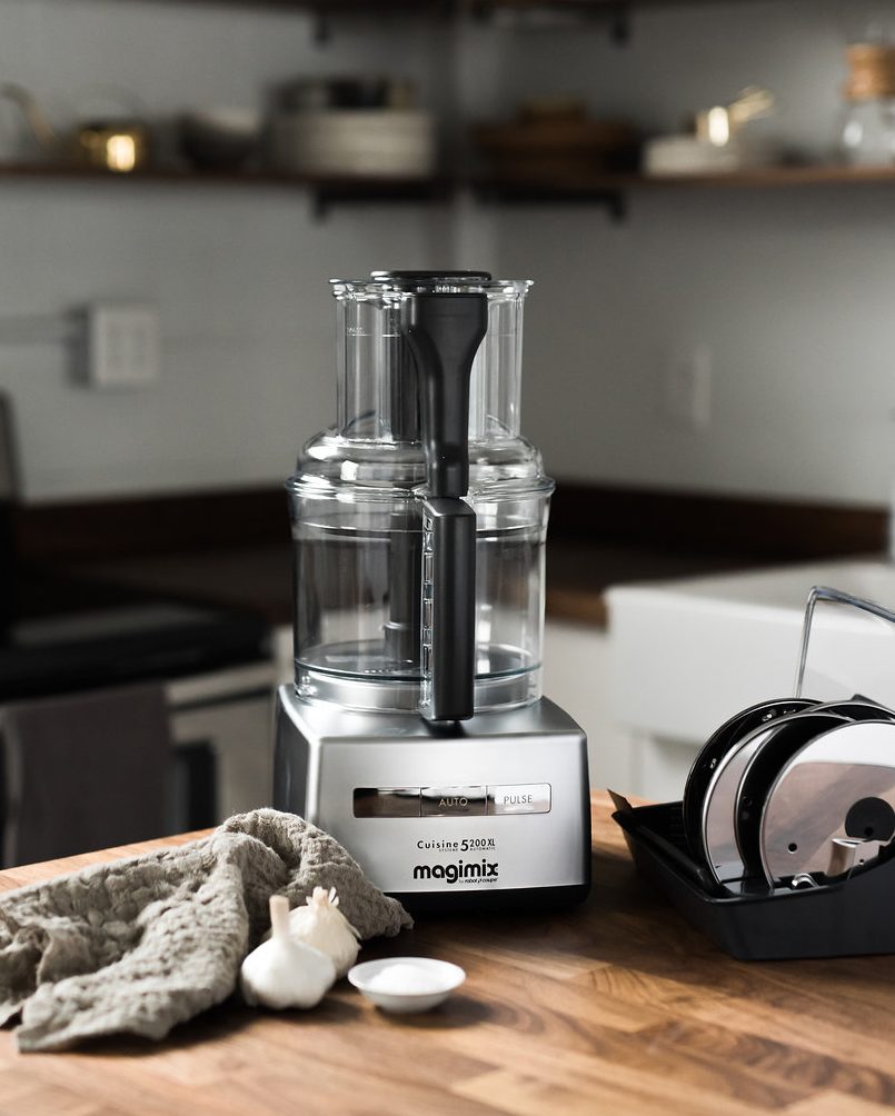 Magimix food processor on kitchen countertop